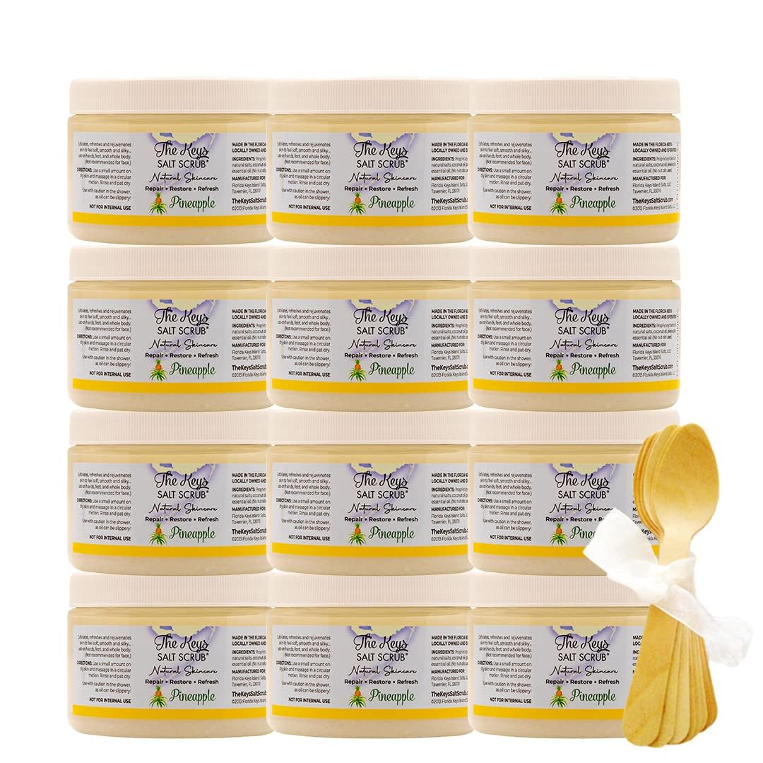The Keys Sea Salt Exfoliating Body Scrub with Wooden Spoon
