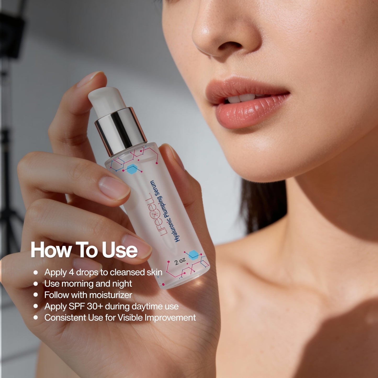 Hyaluronic Plumping Serum 1 Fl Oz for Hydration & Anti-Aging