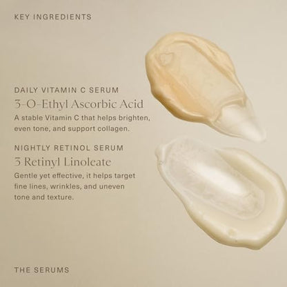 The Serums Bundle 2-Piece Skincare Set with Daily Vitamin C & Nightly Retinol Serums