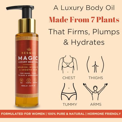 Magic Body Oil 3.38 Fl Oz – Hydrating, Firming & Nourishing After-Shower Body Oil