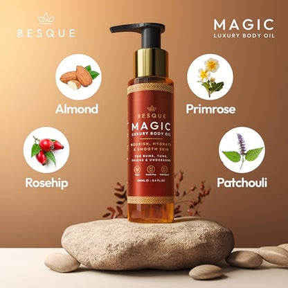 Magic Body Oil 3.38 Fl Oz – Hydrating, Firming & Nourishing After-Shower Body Oil