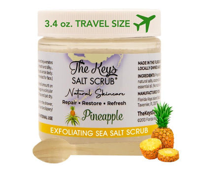 The Keys Sea Salt Exfoliating Body Scrub with Wooden Spoon