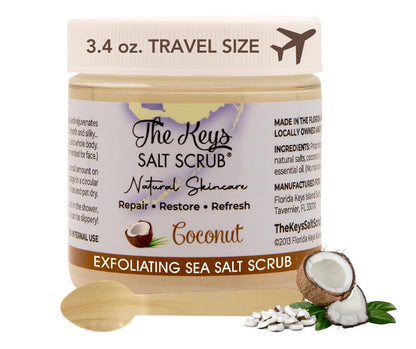 The Keys Sea Salt Exfoliating Body Scrub with Wooden Spoon