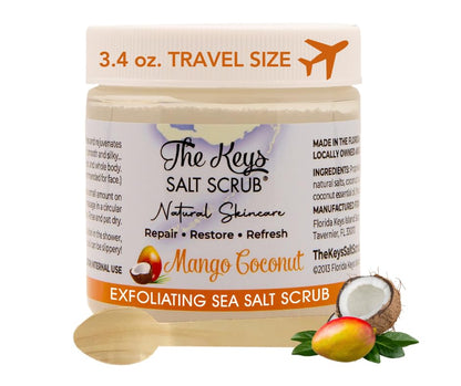 The Keys Sea Salt Exfoliating Body Scrub with Wooden Spoon