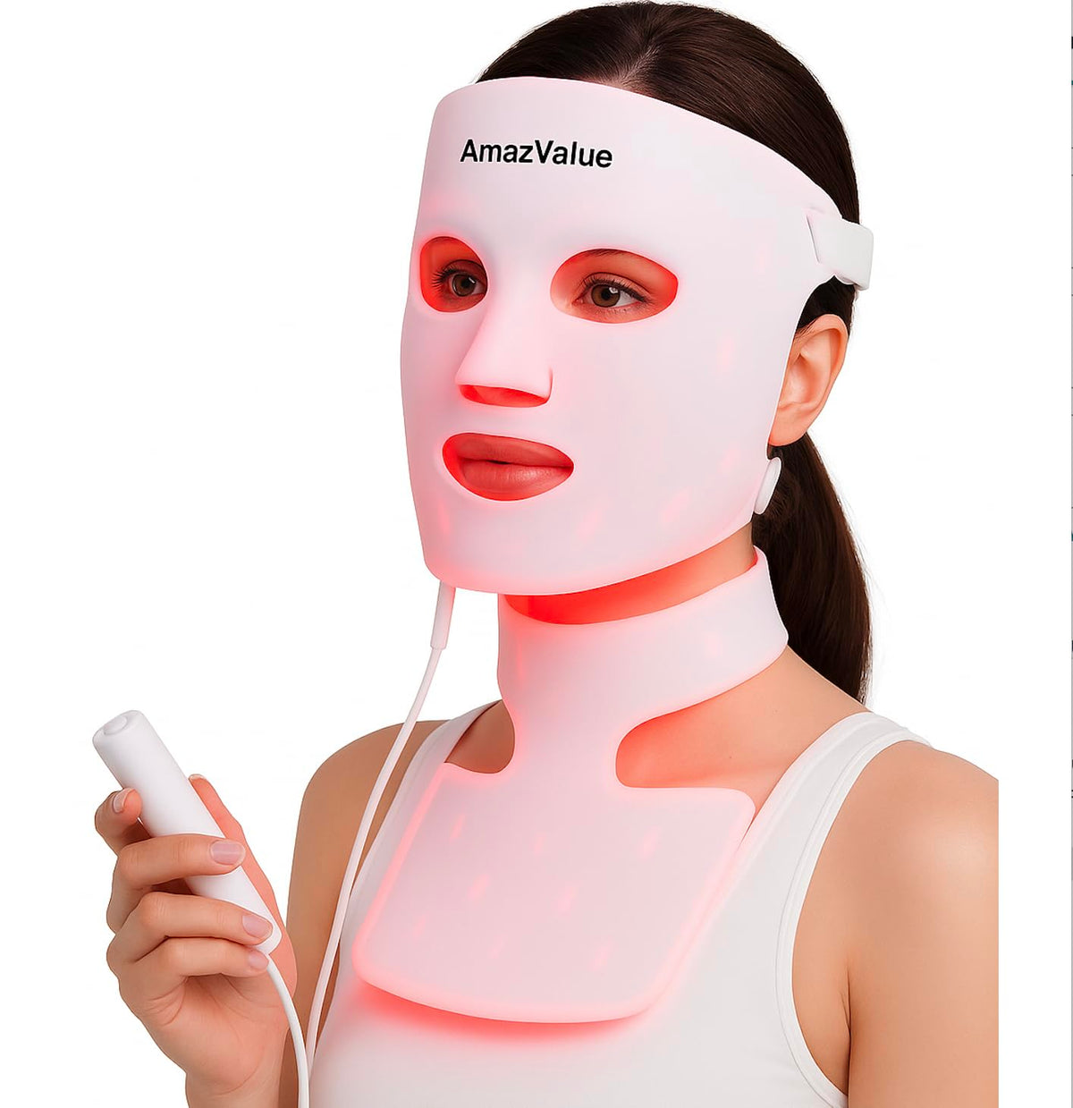 LED Light Therapy Face & Neck Mask for Anti-Aging & Skin Firming