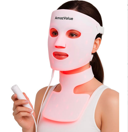 LED Light Therapy Face & Neck Mask for Anti-Aging & Skin Firming