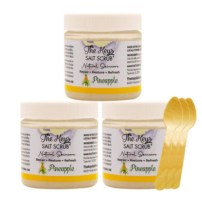 The Keys Sea Salt Exfoliating Body Scrub with Wooden Spoon