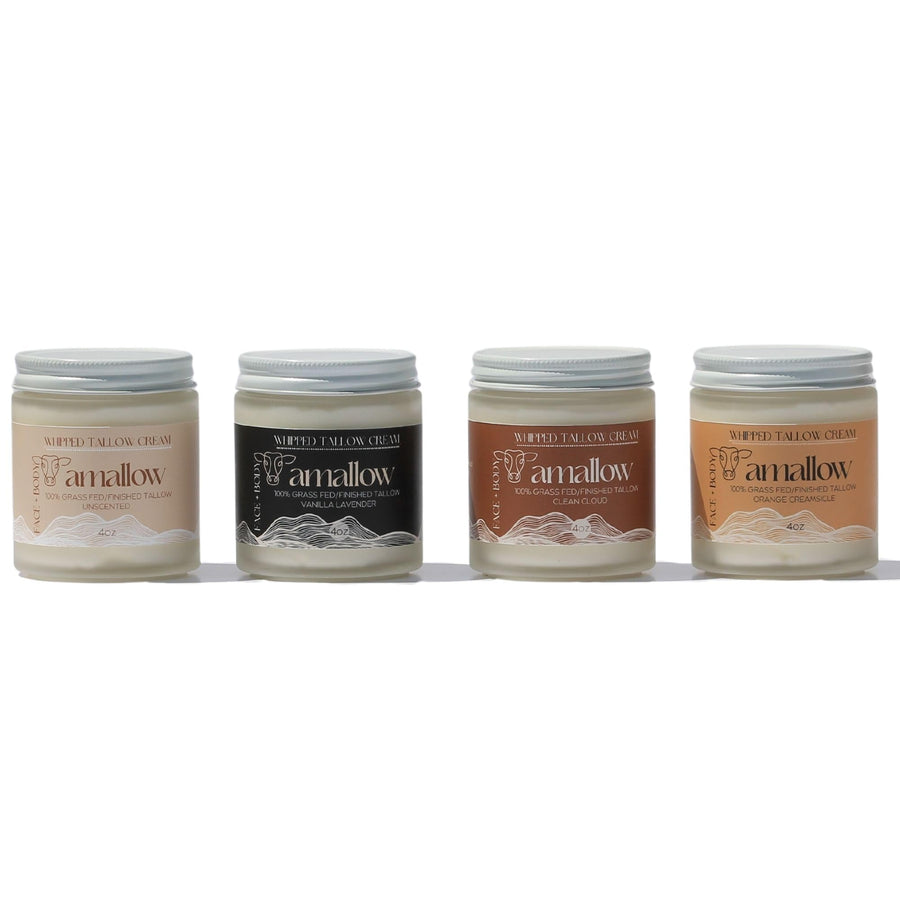 Grass Fed Beef Tallow Face & Body Moisturizer Bundle 4 Fl Oz