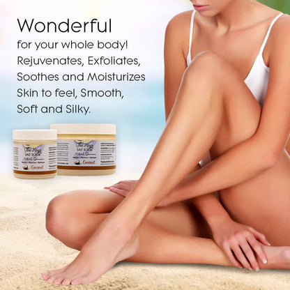 The Keys Sea Salt Exfoliating Body Scrub with Wooden Spoon