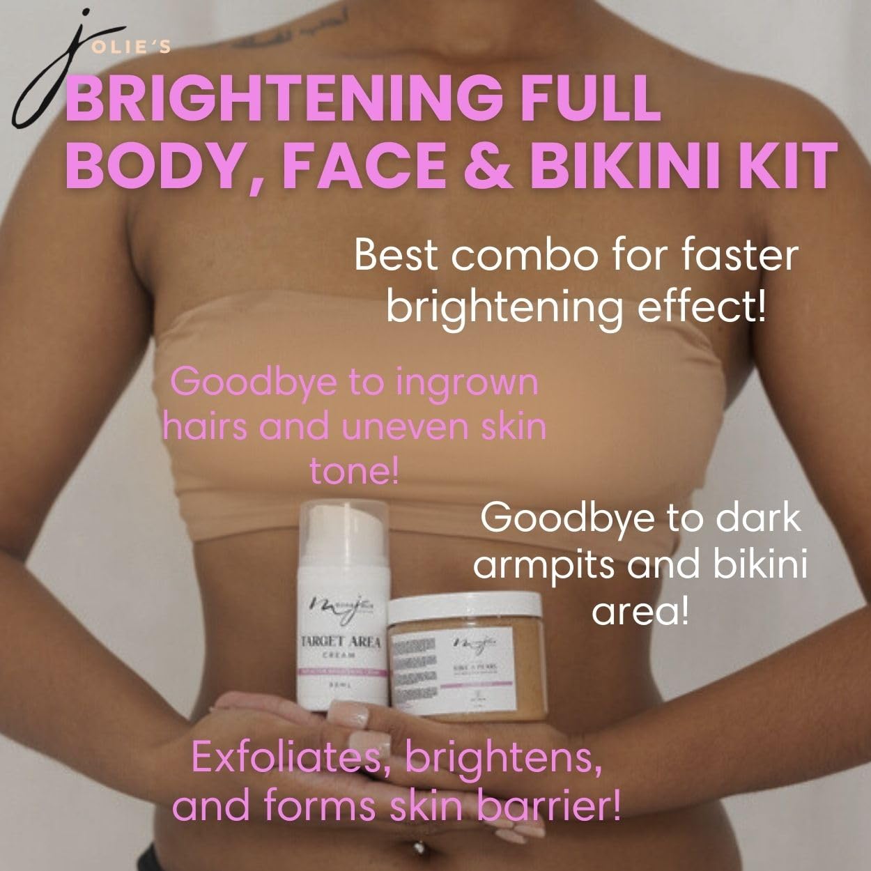Smooth Body & Bikini Skincare Kit with Exfoliating Scrub & Target Area Cream 2-Pack