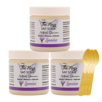 The Keys Sea Salt Exfoliating Body Scrub with Wooden Spoon