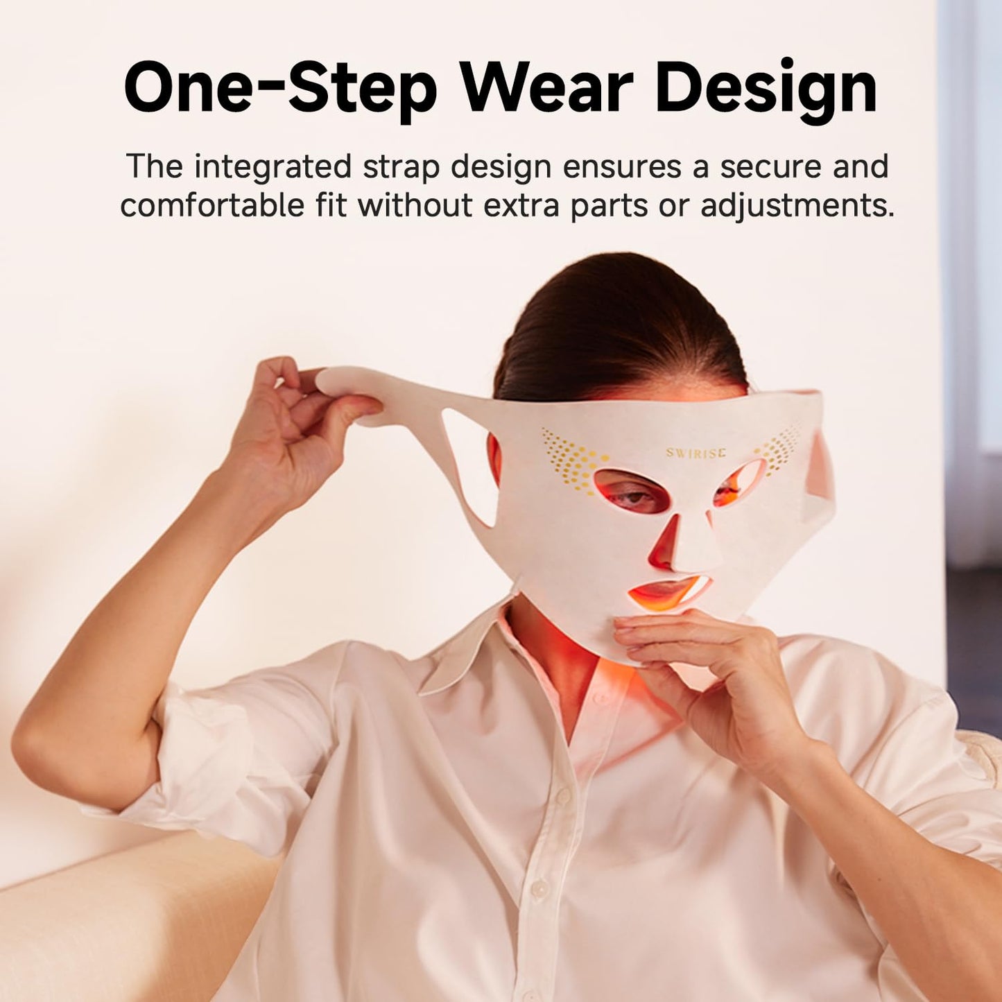 SWIRISE Red Light Therapy Face & Neck Mask with 4 Wavelengths