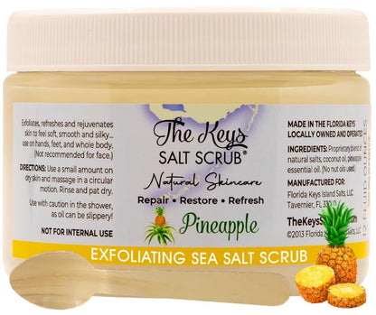 The Keys Sea Salt Exfoliating Body Scrub with Wooden Spoon