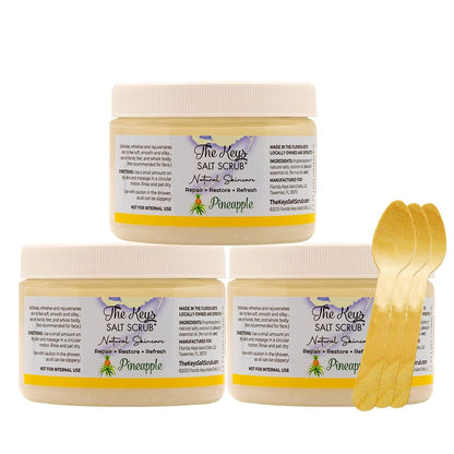 The Keys Sea Salt Exfoliating Body Scrub with Wooden Spoon