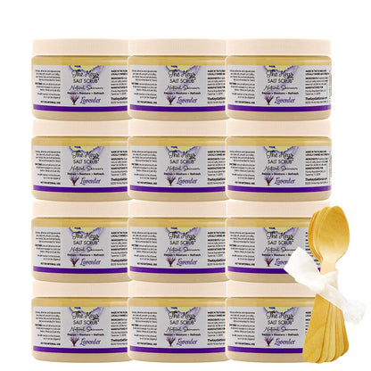 The Keys Sea Salt Exfoliating Body Scrub with Wooden Spoon