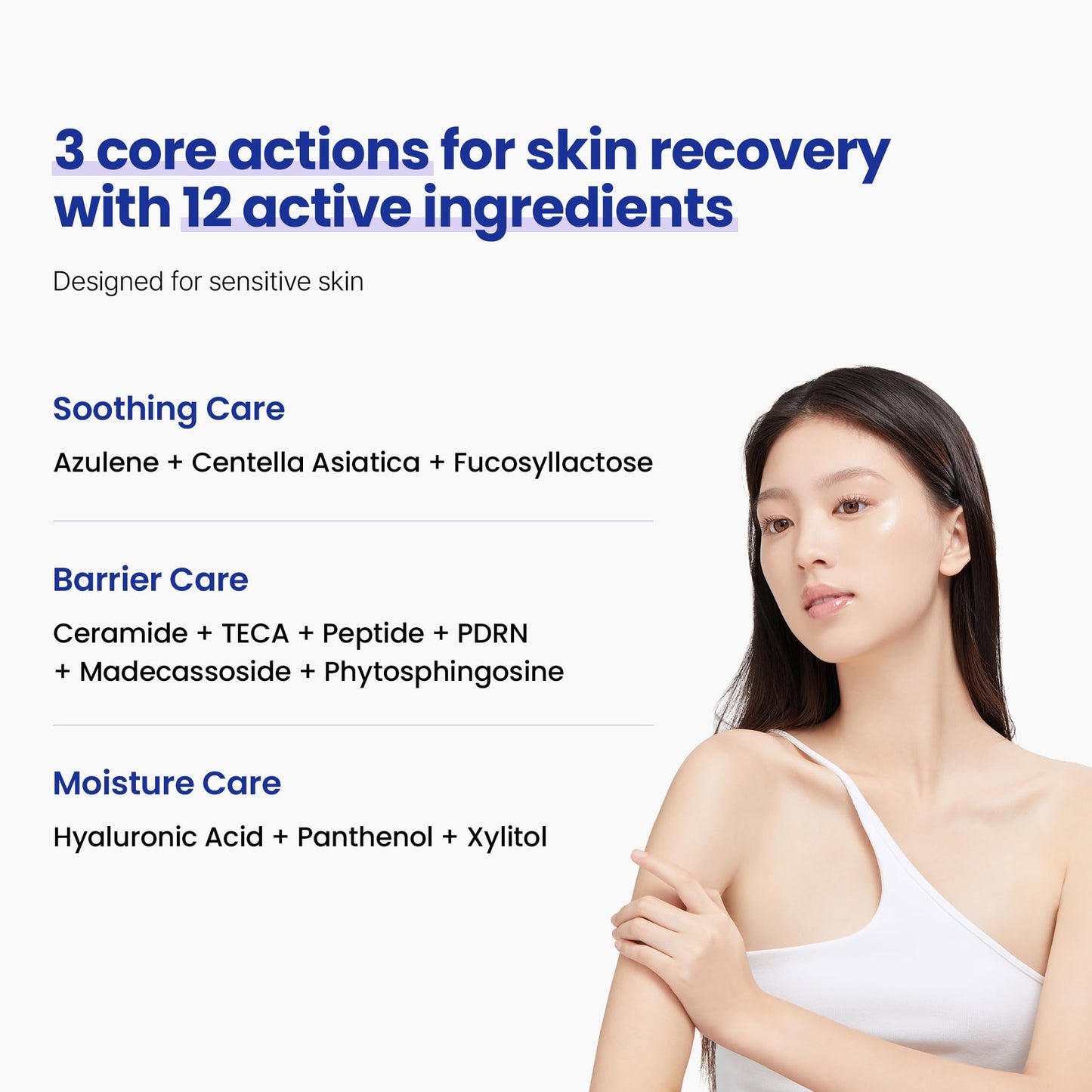 Barrier Recovery Booster Skincare Set with EGF, CICA & Ceramides