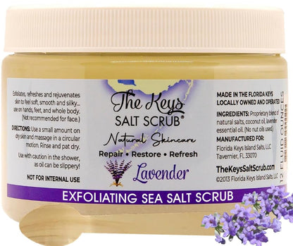 The Keys Sea Salt Exfoliating Body Scrub with Wooden Spoon