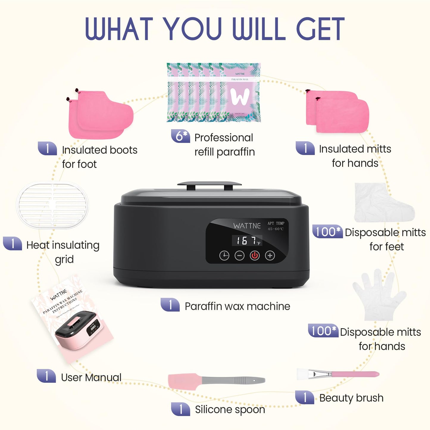 Paraffin Wax Machine for Hands & Feet 3500ml with Timer & Keep Warm