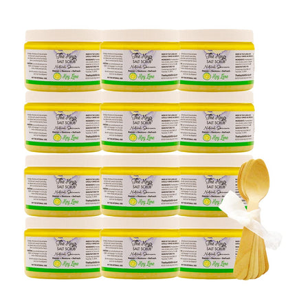The Keys Sea Salt Exfoliating Body Scrub with Wooden Spoon