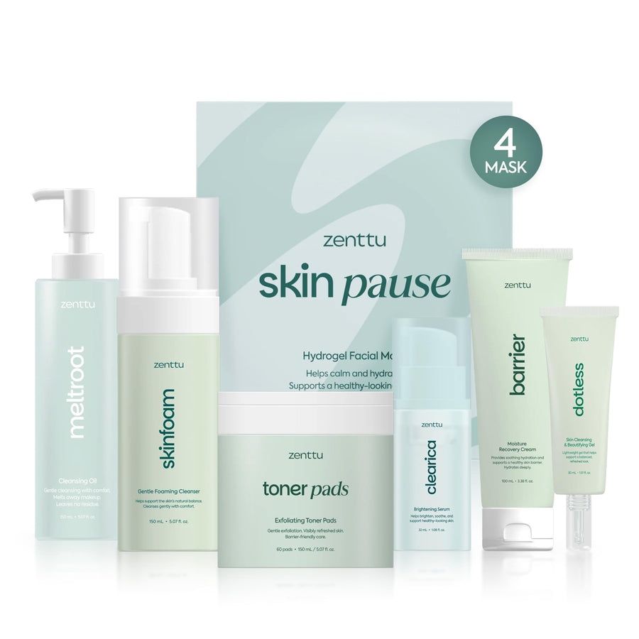 Zen Balance Korean Skincare Kit 6-Step Routine with Hydrogel Masks & Spot Treatment