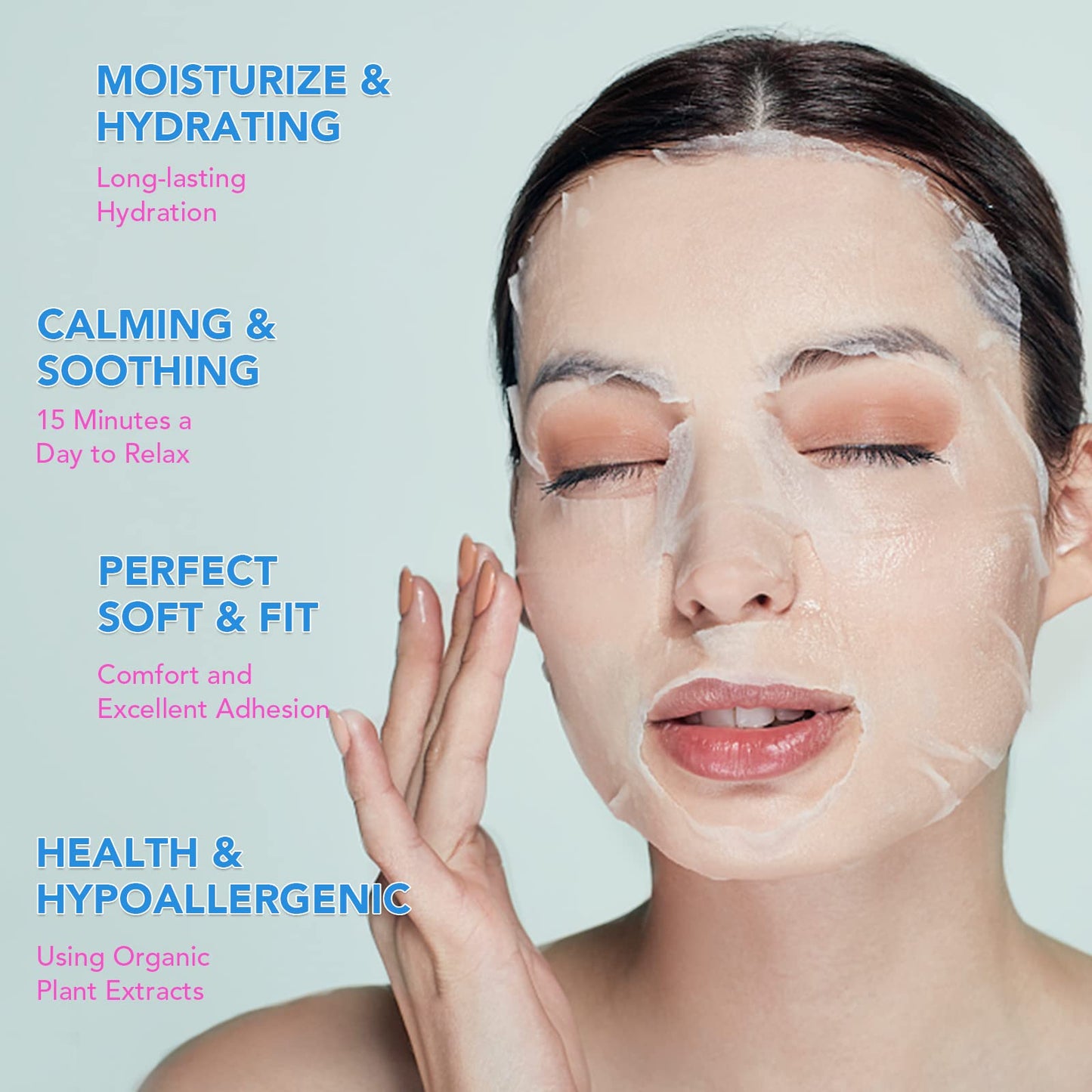 Collagen Essence Sheet Mask Set 48-Pack with Hyaluronic Acid