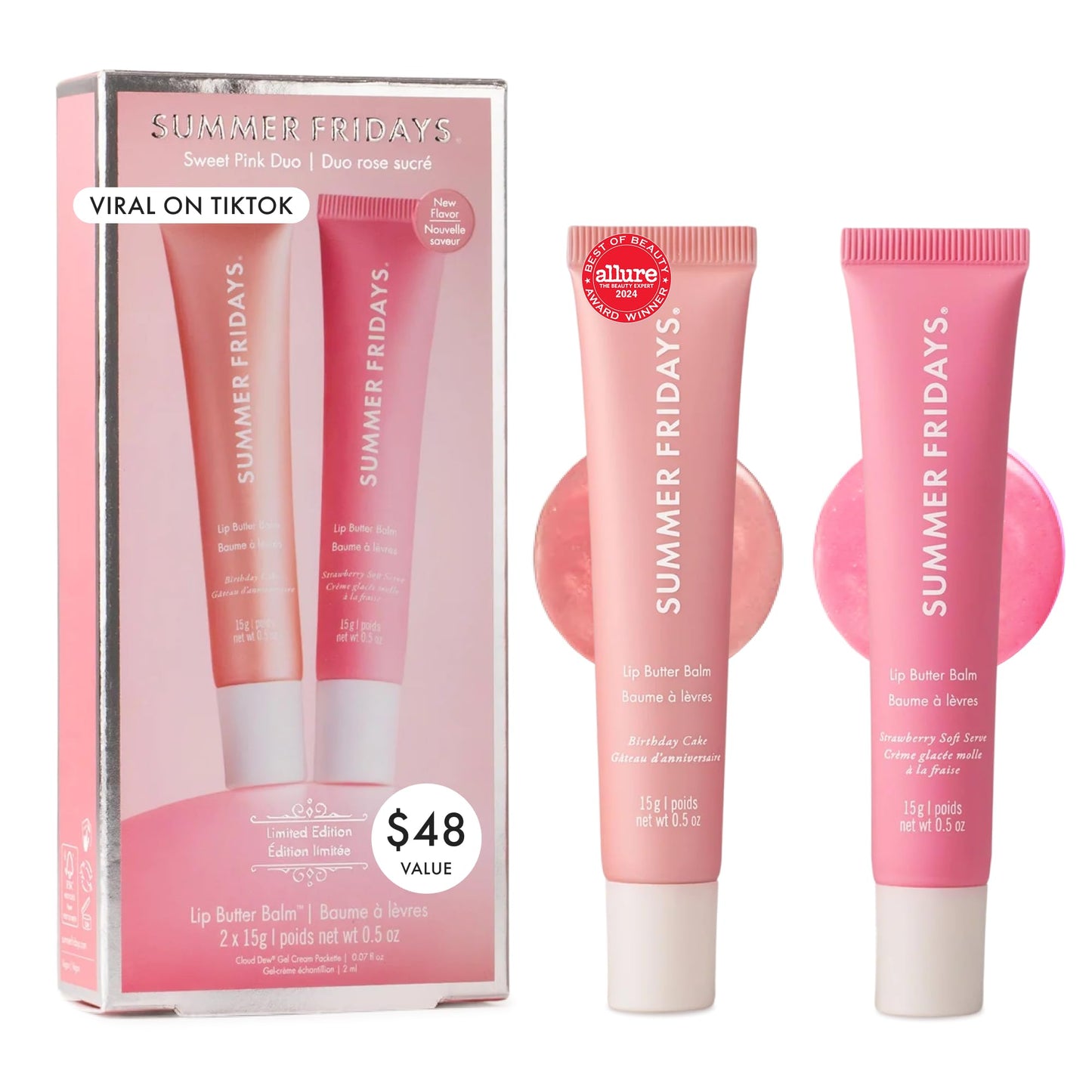 Tinted Lip Butter Balm for Moisture, Shine & Hydration