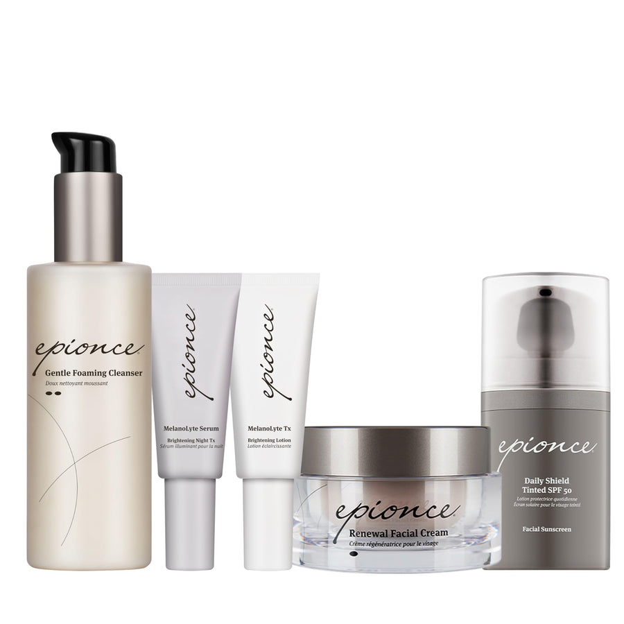 Skin Tone & Texture Skincare Set with Cleanser, Serum, Moisturizer & SPF