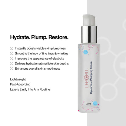 Hyaluronic Plumping Serum 1 Fl Oz for Hydration & Anti-Aging
