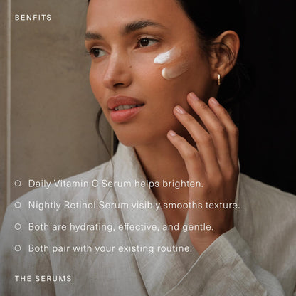 The Serums Bundle 2-Piece Skincare Set with Daily Vitamin C & Nightly Retinol Serums