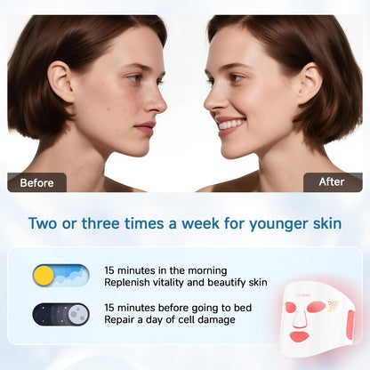 SWIRISE Red Light Therapy Face & Neck Mask with 4 Wavelengths