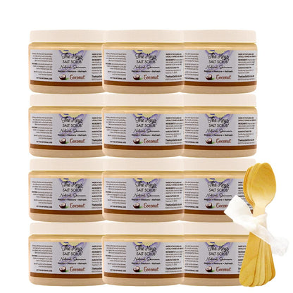 The Keys Sea Salt Exfoliating Body Scrub with Wooden Spoon