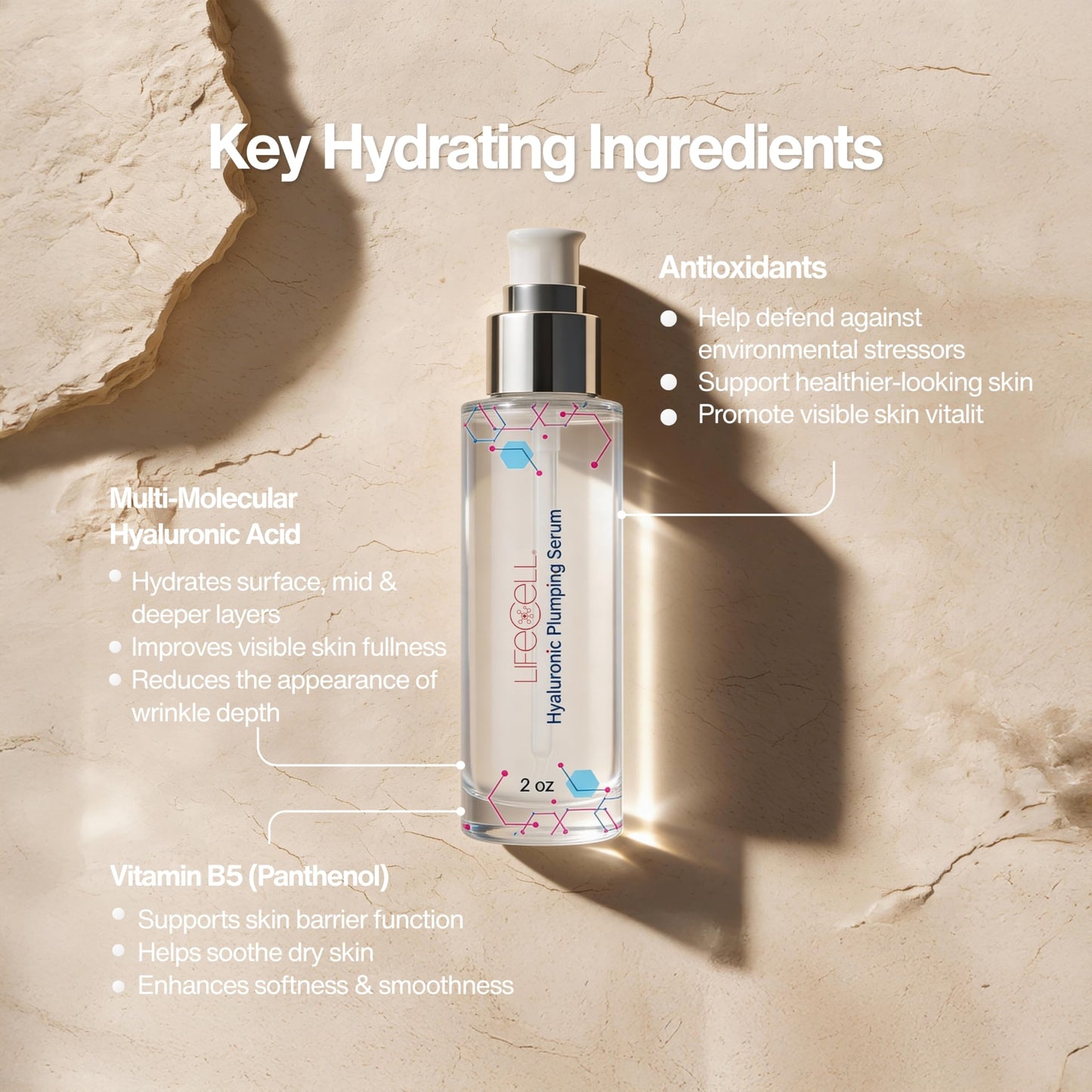 Hyaluronic Plumping Serum 1 Fl Oz for Hydration & Anti-Aging